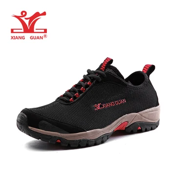 

XIANG GUAN Man Beach Aqua Shoes Men Trekking Trainers Mesh Black Summer Water Sport Boating Wading Shoe Outdoor Walking Sneakers