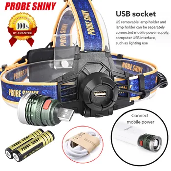 

New High Quality XML T6 Headlamp Headlight Head Light LED Rechargeable USB Battery Drop Shipping