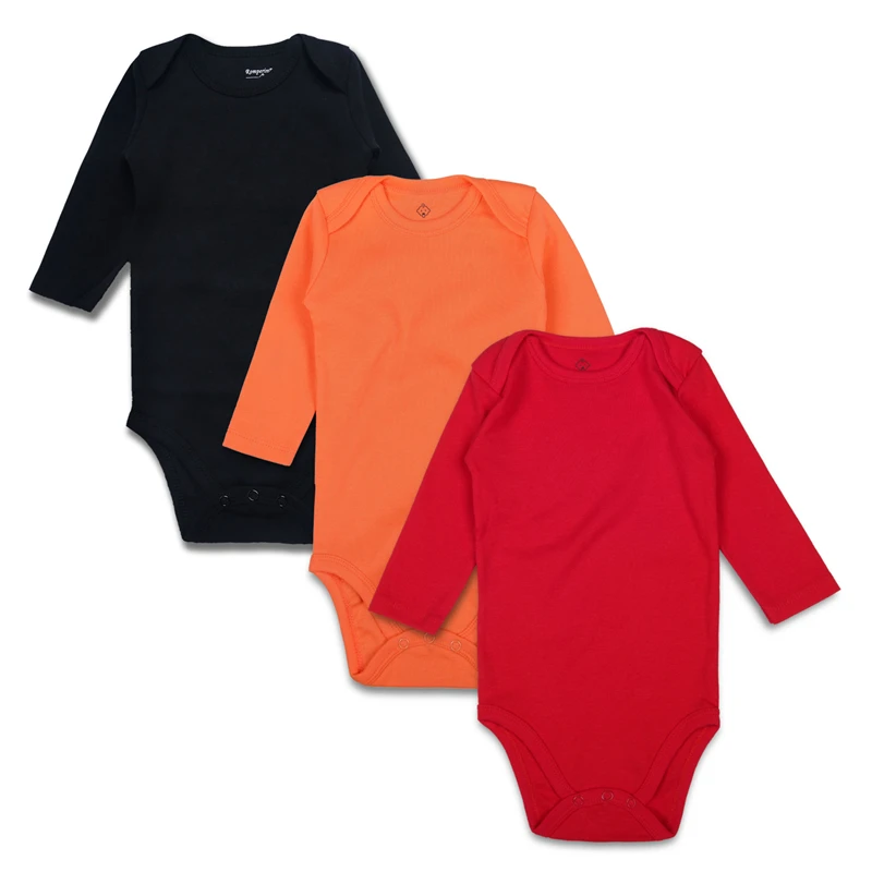 5.solid baby bodysuits BK-OR-RE