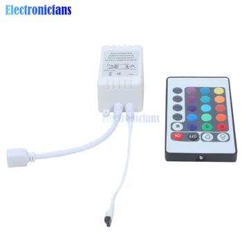 

24 Key Buttons IR Infrared Wireless Remote Controller Dimmer RGB LED Light Controller 12V for LED Strip Lights