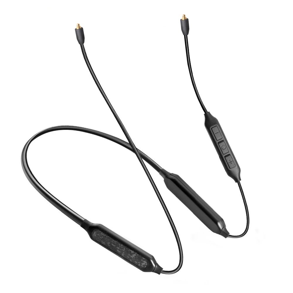 

OKCSC Bluetooth 5.0 Wireless Earphone Cable MMCX Jack 240mAh Battery with Mic Button Control Detachable Cord for SE535 WESTONE