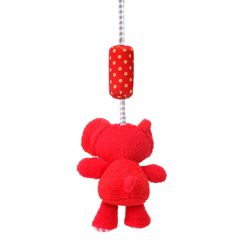 New cartoon cute multi-purpose red elephant animal wind chime rattle hanging ornaments baby toys plush embroidery print doll New cartoon cute multi-purpose red elephant animal wind chime rattle hanging ornaments baby toys plush embroidery print doll