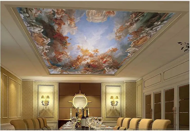 Klassische Kuppel Decke Zenit Dekoration Vlies Tapete Decke Wandbilder Wallpaper Benutzerdefinierte 3d Fototapete Photo Wallpaper 3d Photo Wallpapernon Woven Wallpaper Aliexpress