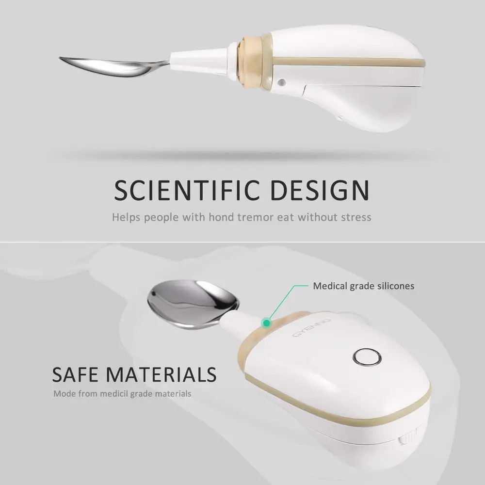 

Gyenno White Integrates Intelligent Control Modules Anti-Tremble Gyroscopic Spoon Limited Space To Prevent The Hand Tremor