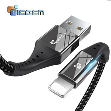 TIEGEM USB Cable cargador para iPhone X 8 8 más Cable cargador rápido Adaptador 8 Pin para iPhone 6 6 S 5 5S SE iPad teléfono móvil Cables