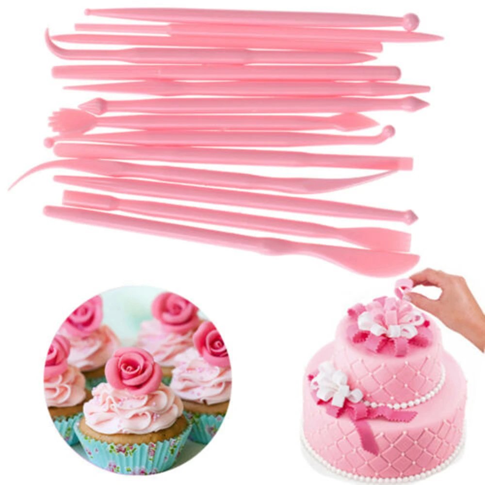 

14pcs Mini Mold Pastry Craft Flower Fondant Carving Cutter Baking Tools Cake Decoration