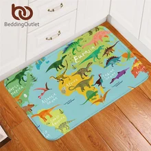 Постельные принадлежности Outlet коврик с динозавром Юрского периода коврик для детей мультфильм карта мира нескользящий коврик для ванной Синий Зеленый Напольный коврик открытый 50х80см