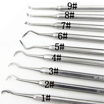 

9 pcs Dental tools kits Manual scaling cleaning teeth Removal of calculus oral