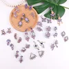LUBOV Noble Purple Crystal Stone Pendant Dangle Earrings Trendy Flower Geometric Drop Earrings Trendy Women Party Jewelry 2022 ► Photo 2/6