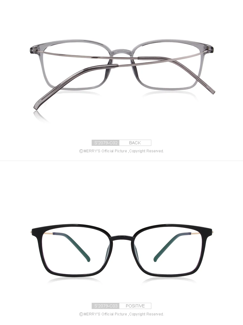 MERRYS дизайн для мужчин/женщин Модные оптические оправы очки радиационные очки TR90 титановые ножки S2079