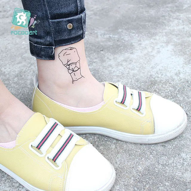 A Maioria Popular Da Velha Escola Lua Sexo Meninas Tatuagem Design Para  Meninos Mulheres Falso Corpo Preto Tatuagem Temporária Etiqueta Nas Mãos Pé  Braços - Tatuagens Temporárias - AliExpress