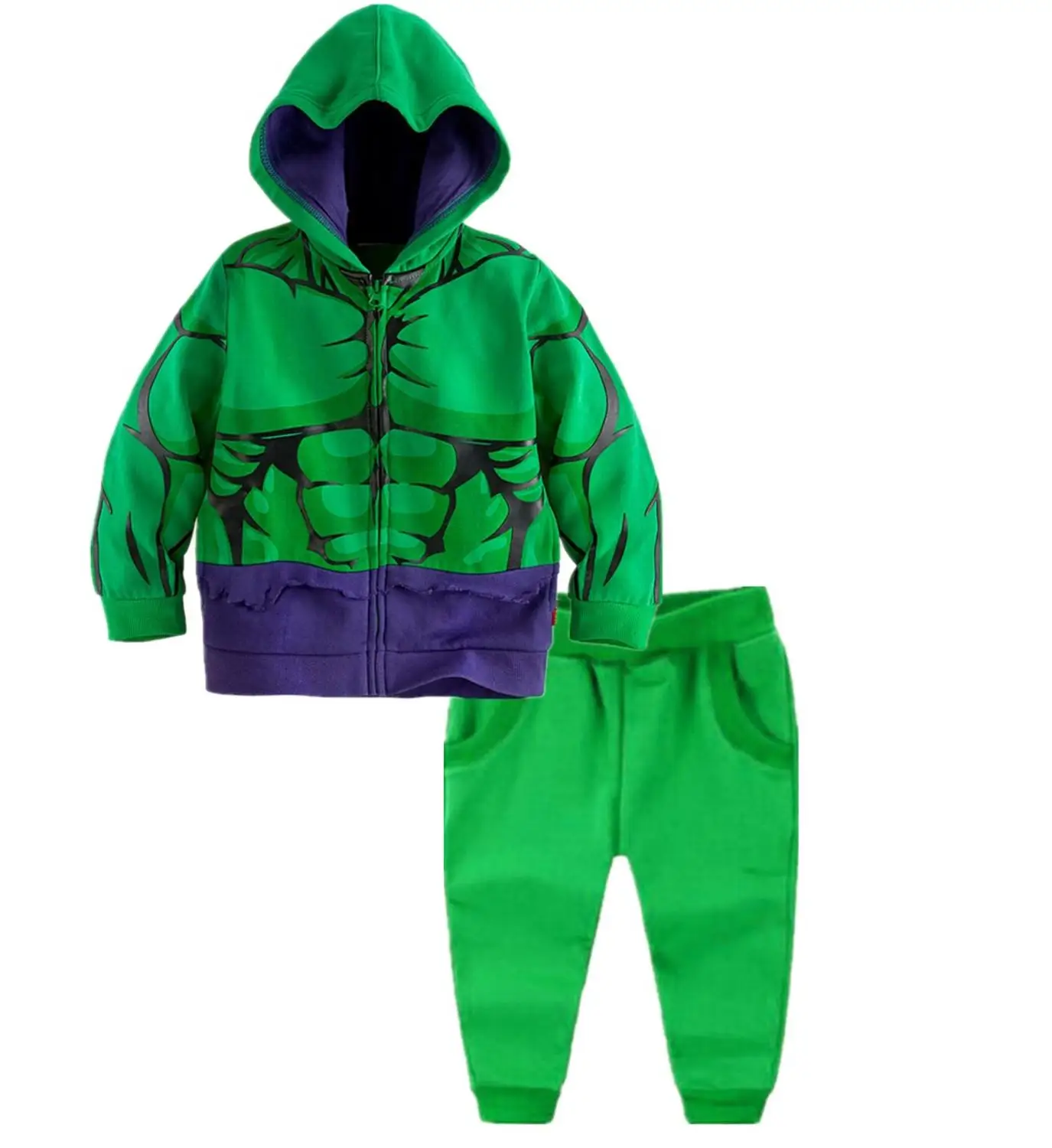 Новинка года, комплект одежды для детей «мстители», толстовки с капюшоном «Железный человек» толстовка для мальчиков, пальто+ штаны детская верхняя одежда из 2 предметов, одежда для мальчиков спортивный костюм - Цвет: set green