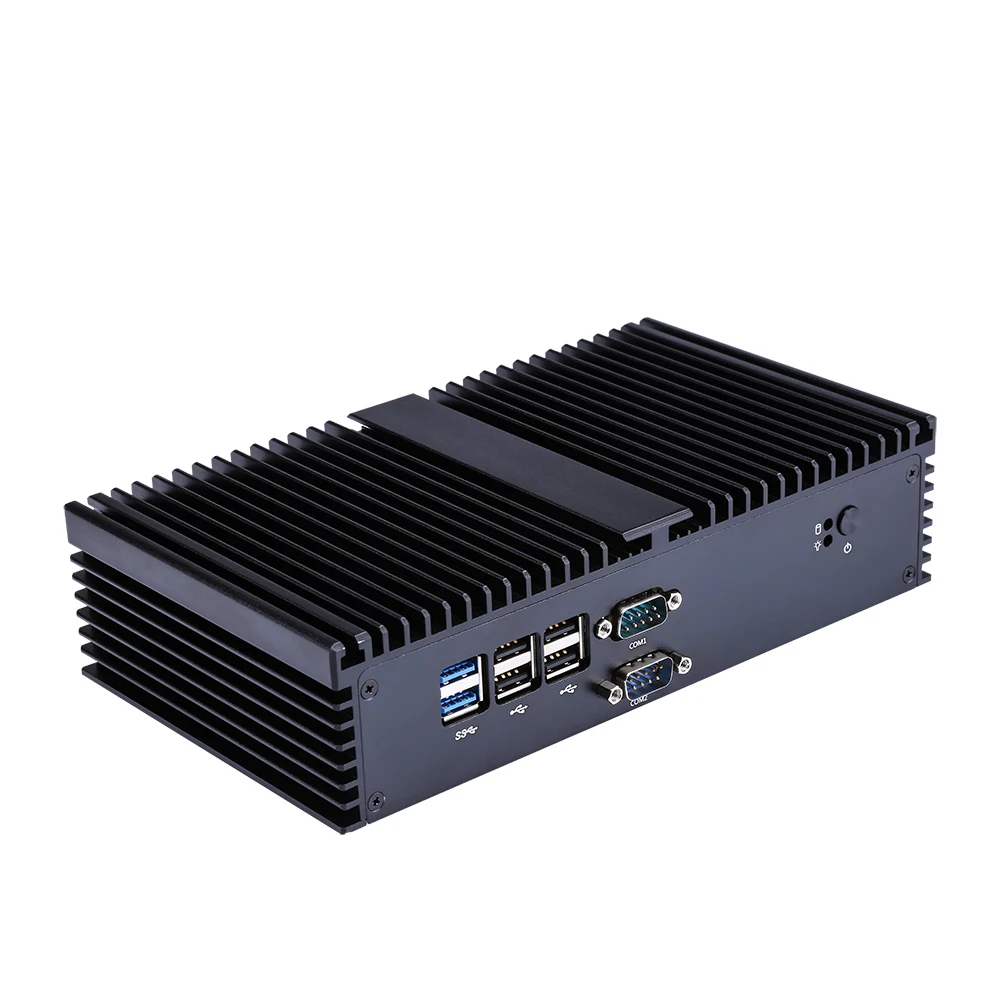QOTOM 6th Celeron Core I3 промышленный ПК AES NI DDR4 RAM M.2 SSD Безвентиляторный мини компьютер|Мини