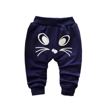 Новые весенне-осенние спортивные штаны для маленьких мальчиков повседневные спортивные штаны с мультяшным принтом для девочек детские штаны Одежда для маленьких мальчиков