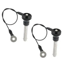 2 шт. шариковый замок из нержавеющей стали, БЫСТРОРАЗЪЕМНАЯ кнопка, тонкая отделка, диаметр 8 мм, полезная длина 40 мм/1,57 дюйма