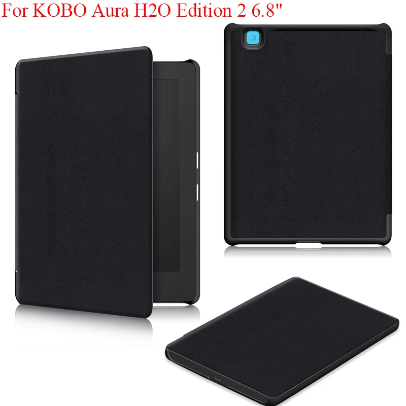 

For KOBO Aura H2O Edition 2 6.8" E-Book Ultra Slim Fold Magnetic Closure Custer Stand PU Leather Skin Sleeve Protect Cover Case