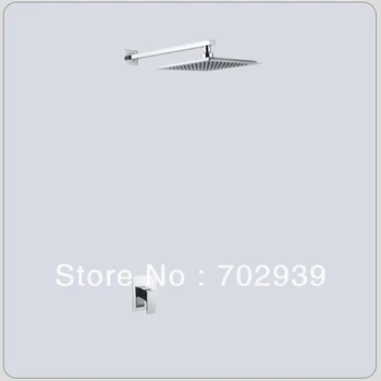 

Free shipping polished chrome solid brass square Wall mounted shower faucet
