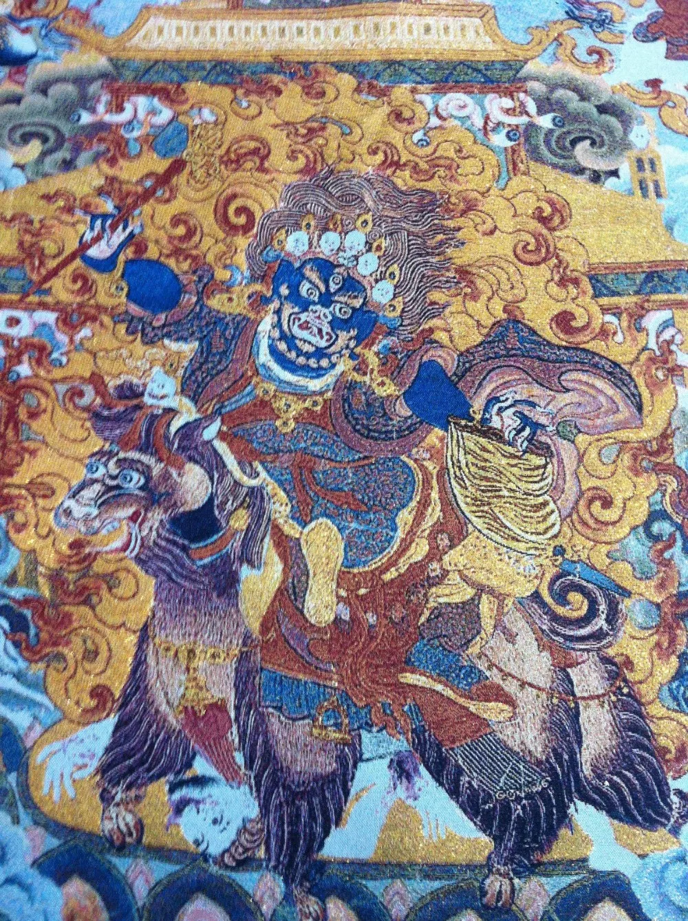 

Tibet Nepal tara hair golden Buddha guanyin exorcism peace wealth thangkas