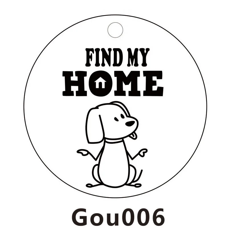 ID Tags For Dog And Cat Round Pet ID Tags Personalized solid stainless steel pets in tags Pet Name+ tel Phone+ Sex - Цвет: gou006