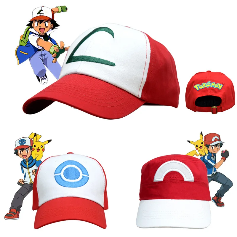 Косплей карманные монстры костюмы Шапки Pokemon Ash Ketchum Кепки Покемон Tranier Бейсбол Кепки