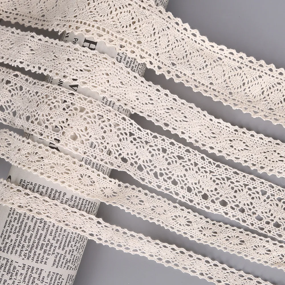 Lace fabric lace ribbon lace sewing supplies lace sewing accessories 5 Yards/lot multi sizes white/ivory/black crochet knitting cotton for DIY handmade patchwork craft