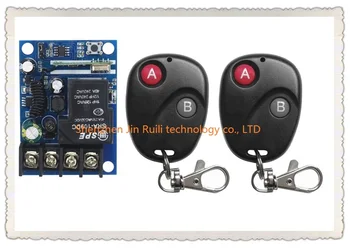 

New DC12V 24V 36V 48V 1CH RF Wireless Remote Control Switch System 2pcsTransmitter with Two-button Receiver Smart Home Switch