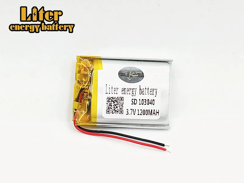 3,7 V 1200mAh литий-полимерная LiPo аккумуляторная батарея 103040 для MP3 MP4 gps psp мобильный Видео игровой коврик электронная книга планшет 10*30*40