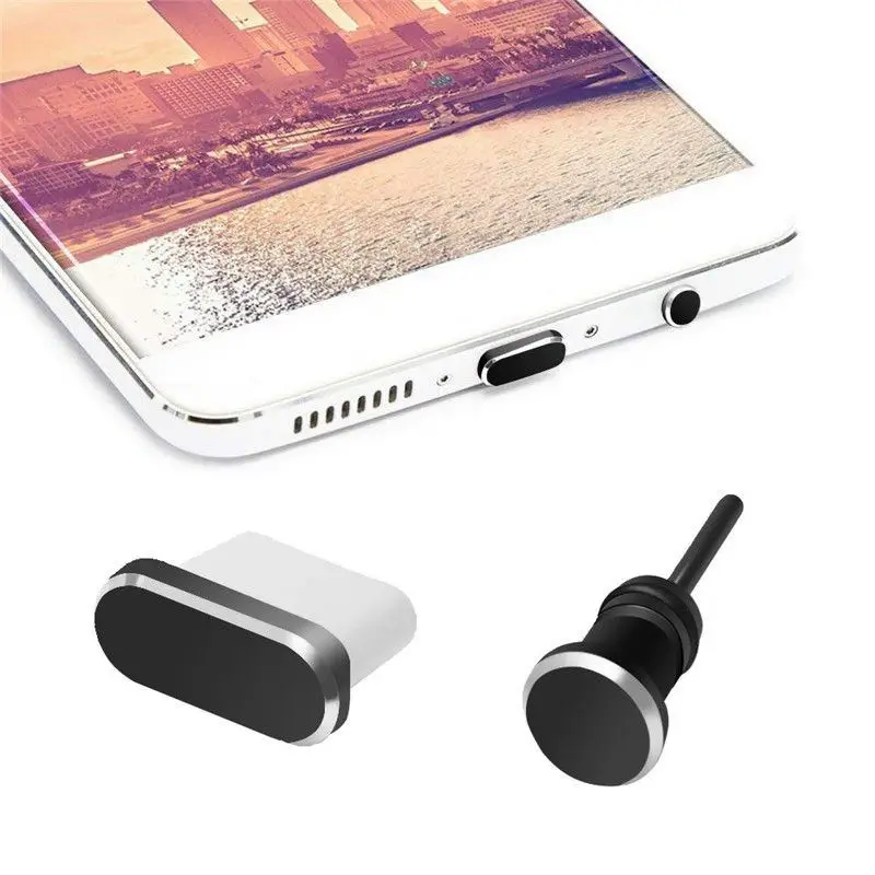 

Usb C Aluminum Dust Plug Set Type-C Charging Port 3.5Mm Headphone Jack Cell Phone Accessories For Huawei Mate 20 #8