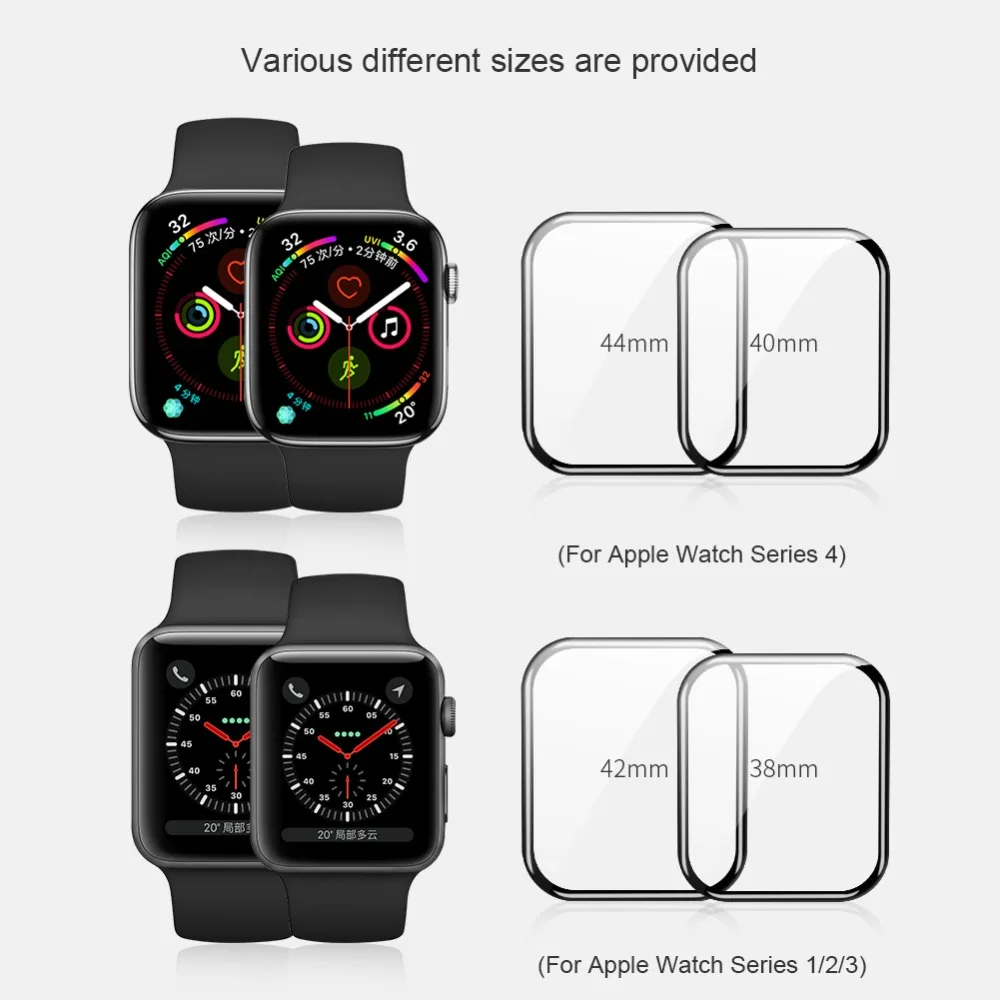 Для iWatch серии 4 3 2 1 стекло Nillkin 3D AW+ HD полное покрытие закаленное стекло протектор экрана для Apple Watch 38 мм 40 мм 42 мм 44 мм