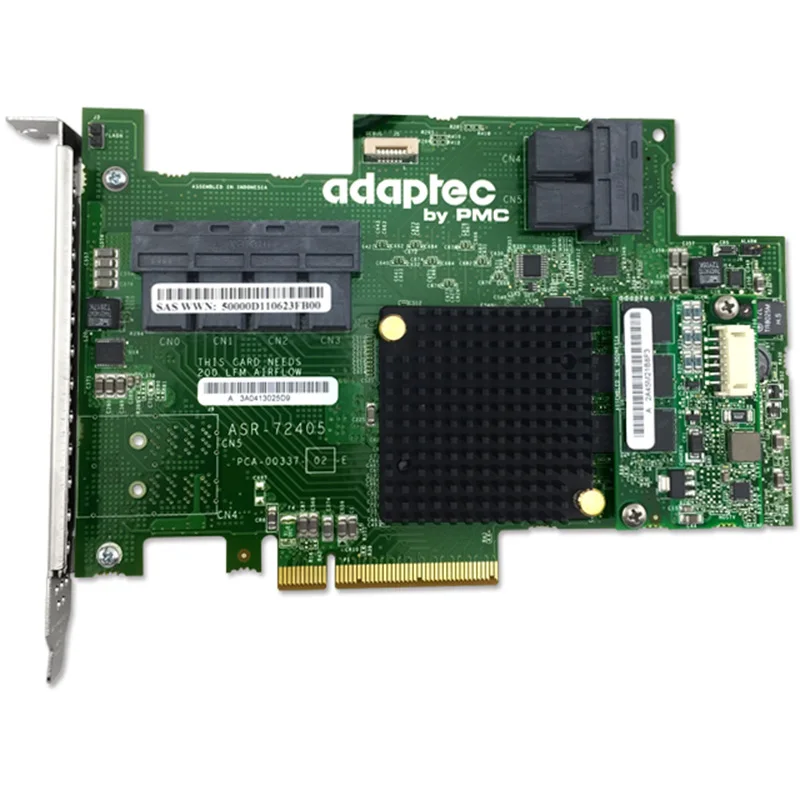

Adaptec 72405 PCI-Express 3.0 x8 24 Port SATA / SAS RAID Controller Card with battery