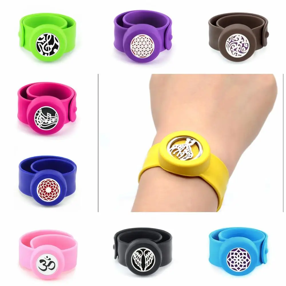 

Tree of Life 25mm Child Mosquito Repellent Bangle Bracelet Essential Oil Aromatherapy Perfume Diffuser Silicone Barcelets 10Pads