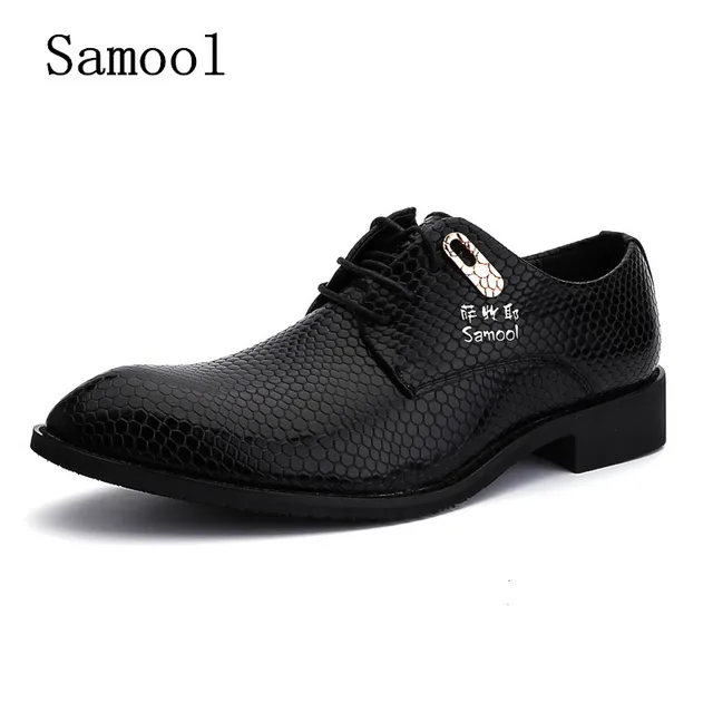 SAMOOL Mode Formelle Mens Robe Chaussures Classique Chaussures Oxford Hommes En Cuir Véritable Italien Business Party