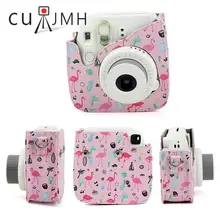 For Fujifilm Instax Mini 8/8+/8s/9 Camera Flamingo Carrying Case Bag Cover PU Leather Protect Pouch Camera Accessories