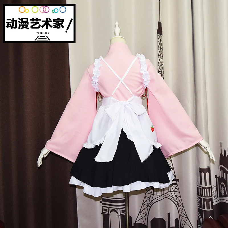 Аниме карточка Captor Косплей KINOMOTO SAKURA cos Клубничная подружка милый розовый JK костюм