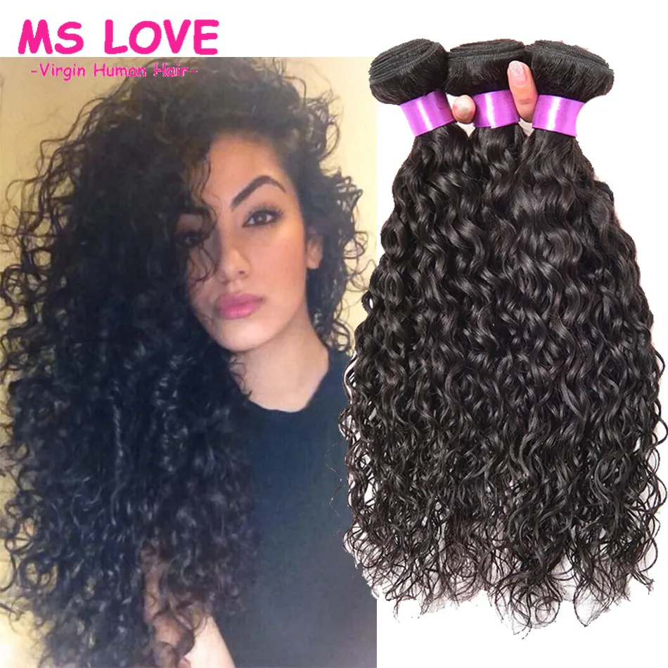 Cheap Brazilian Virgin Hair 4pc Wet And Wavy Unprocessed Brazilian