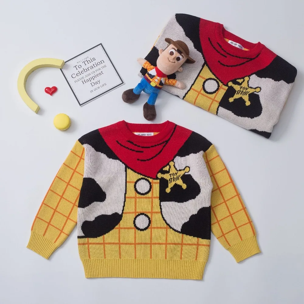 Детские свитера; коллекция года; осенне-зимняя одежда с длинными рукавами; вязаный свитер с рисунком; топы для маленьких мальчиков; хлопковые свитера