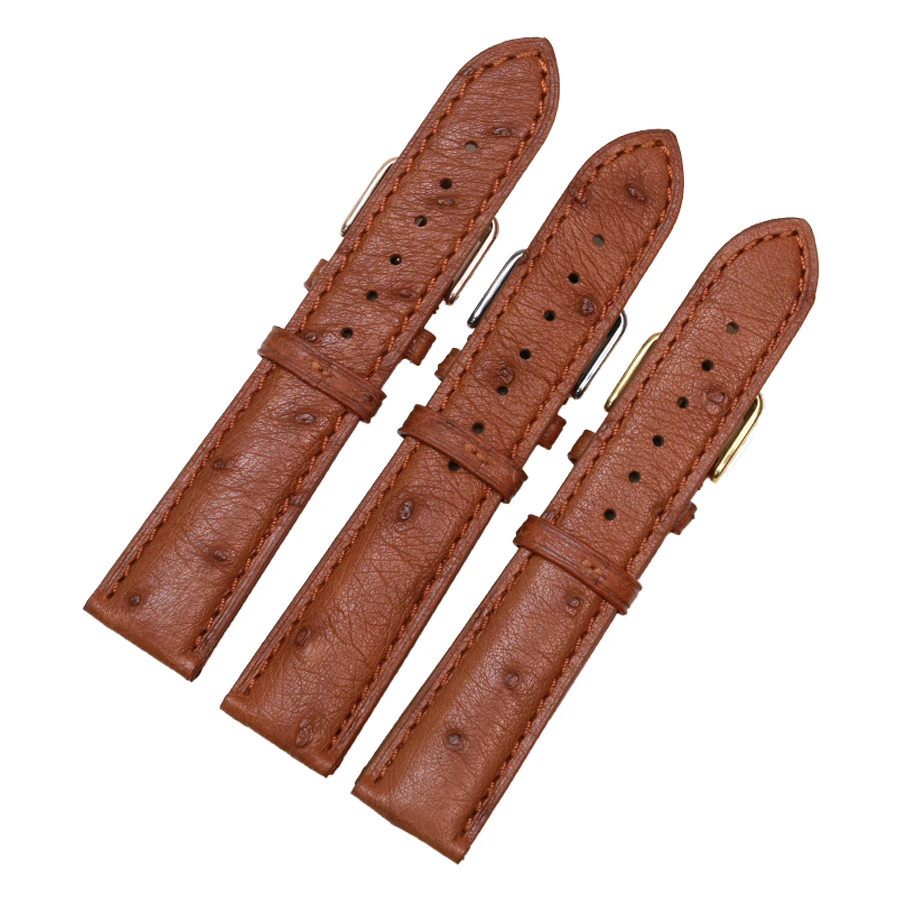 Ремешок для наручных часов SAUPPO Южная африканская кожа страуса кожаный ремешок