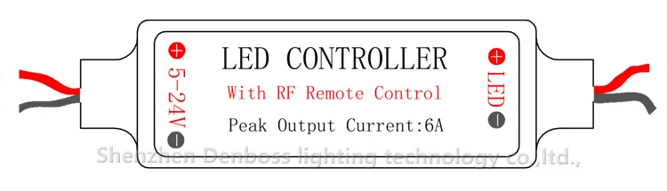 rf sem Fio Tira Conduzida Mini Controle Remoto Freqüência Suave Dimmer & Fio Conector Brilho Ajustar 12 v Led Controlador dc 5v-12v-24v 4 mini controle remoto freqüência suave dimmer dc