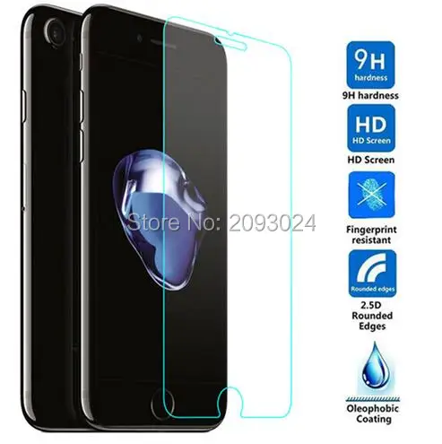 2.5D Закаленное стекло для iphone X 10 4S 5 5S SE 5C 6 6S 7 8 Plus защита экрана Premium HD закаленная