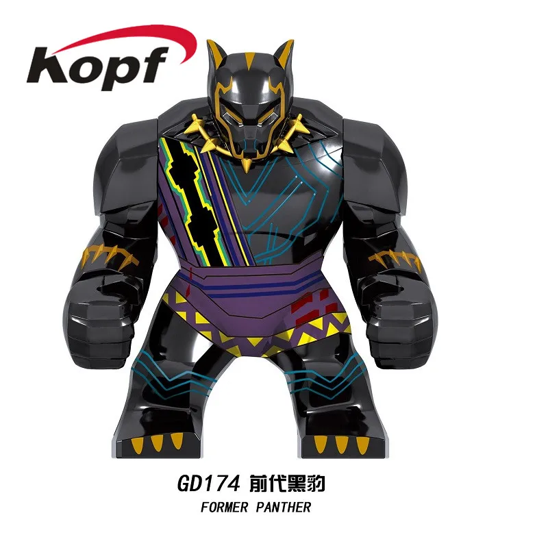 

Single Sale Batman Building Blocks Plastics Bricks Former Panther Vibration Gold Panther Figures Gift Toys For Children GD174