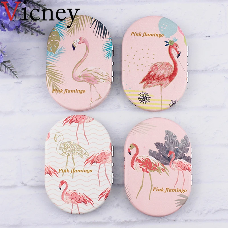 

Vicney New Fashion Mirrors Double Sided Portable Mini Makeup Compact Pocket Mirror Magnifying Folding Makeup Mirror