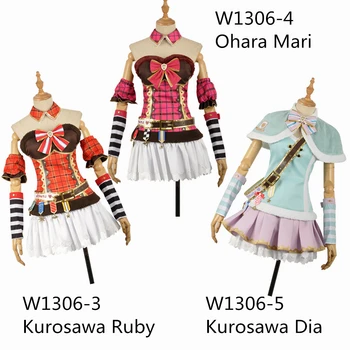 

Cosplay Costume Love Live Sunshine Aqours Kurosawa Ruby Ohara Mari Kurosawa Dia Dress Christmas Choir AWakening Mini Skirt