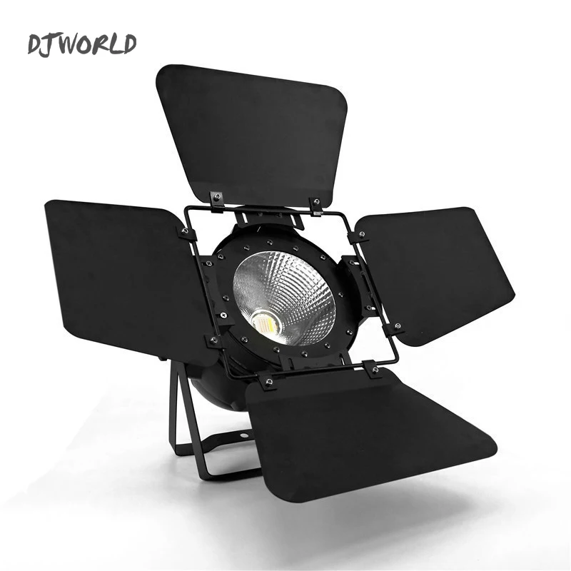

LED Par COB 100W RGBWA+UV 6IN1 DMX512 Lighting With Barn Doors For Wedding Decoration Disco Birthday Party Club DJ Stage LED
