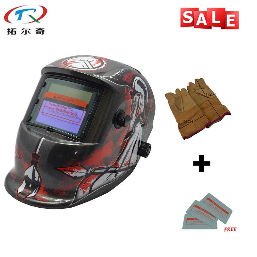 Red Flood Skull Fire Electronic Custom Battery Auto Darkening Cheap
