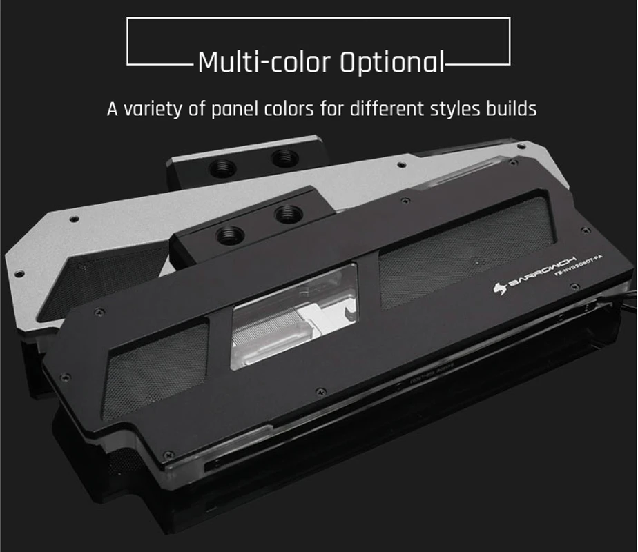 Barrowch FB-NVG2080T-PA LRC2.0 GPUBlocks термометр с цифровым дисплеем алюминиевый сплав панель для Основатель Edition RTX2080Ti/2080