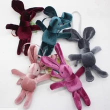 24 шт./лот сладкий кролик 18 см кукла плюшевые игрушки кролика и Нежный кулон игрушки; букеты Свадебные украшения игрушки куклы