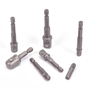 

1pcs Socket Driver Adapter 1/4" 3/8" 1/2" Shank Drive Power Drill Bit High Carbon Steel Wrench Sleeve Extension Bar Hex