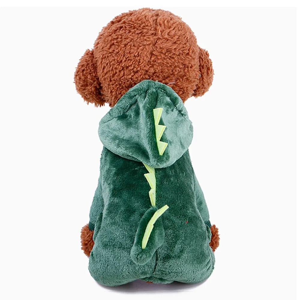 

Autumn Winter Kawaii Cartoon Dinosaur Warm Pet Dog Coral Velvet Clothes Dog Clothes For Dogs Clothing Fashion Pets Dogs Hoodie