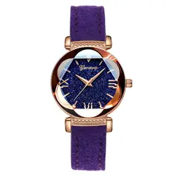 2019 для женщин часы Роскошные Звездное небо, стразы матовые кожаные модные женские кварцевые наручные часы relogio feminino