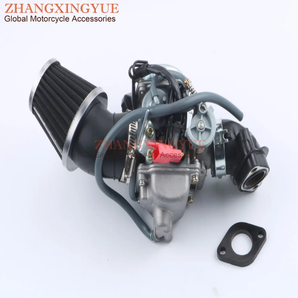 

42mm Refit Mechanic & PD24J Carburetor & Manifold for GY6 125cc 150cc 152QMI 157QMJ 4T
